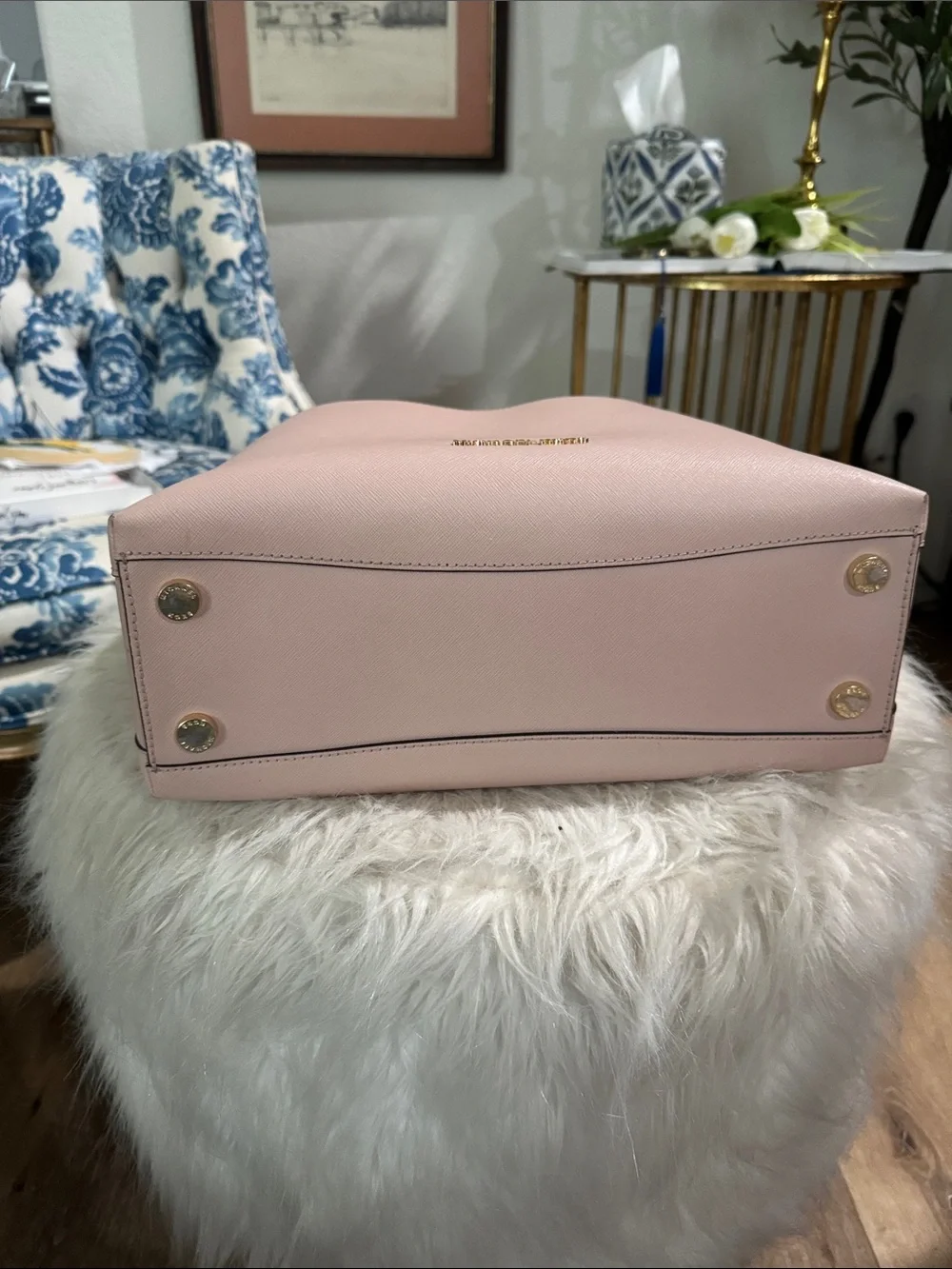 Michael Kors Pink Saffiano Top Handle Satchel